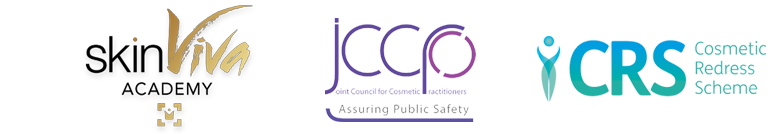 Skinviva Training, JCCP, and CRS logos